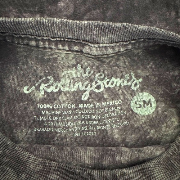 Rolling Stones Purple Tie Dye Band Sleeve Tee 100% Cotton Size SM - Picture 9 of 9